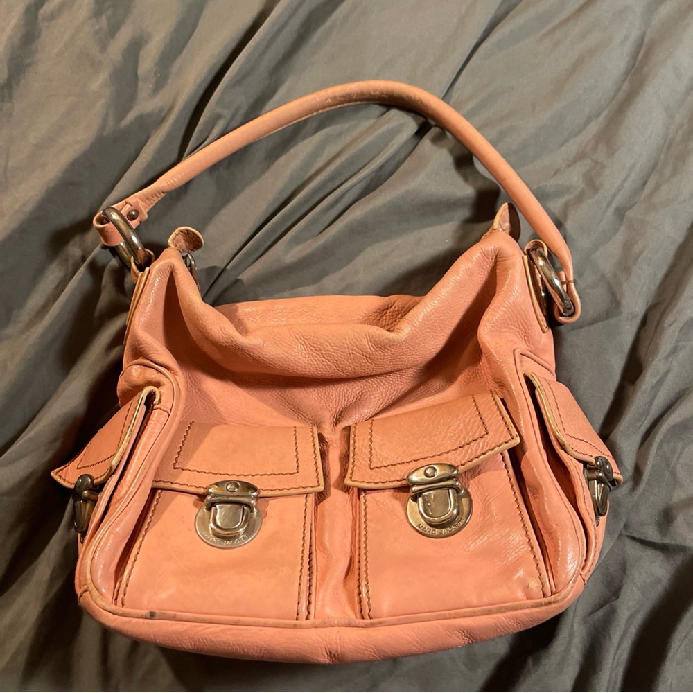 Marc Jacobs Collection 'Blake' Blush Pink Multi-Pocket Hobo Bag Classic Style